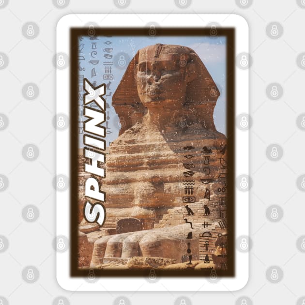 The Majestic Enigma Egyptian's Great Sphinx Sticker by Da Vinci Feather